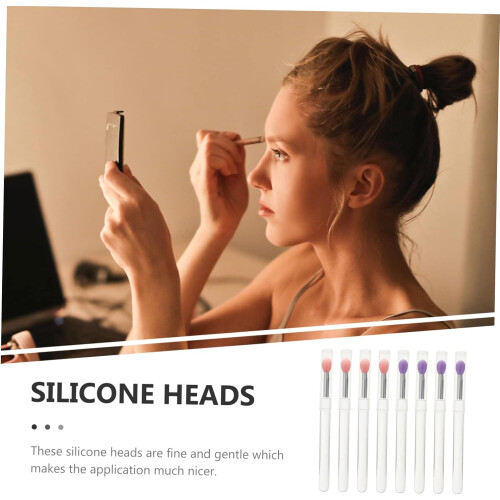 40pcs Silicone Makeup Applicators for Eyeshadow Application Lipstick Make up Lid