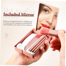 Pinceau de maquillage portable pour voyage, applicateur de fond de teint, pinceau à paupières pour estomper le maquillage du visage