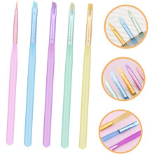 5pcs Nail Art Brush Set Gel Brush Pen for Nail Art Design Lightweight Easy to Use for Home and Professional Salon
