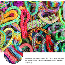 Cordon tressé en PVC de 2,5 mm pour la création de bracelets DIY, avec 60 anneaux porte-clés de couleurs assorties pour loisirs créatifs