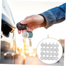 Anéis de etiquetas chave numeradas de aço inoxidável de 20pcs, identificadores de número robustos