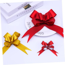 20 lazos decorativos navideños con lentejuelas para decoración navideña, con cinta alambrada.