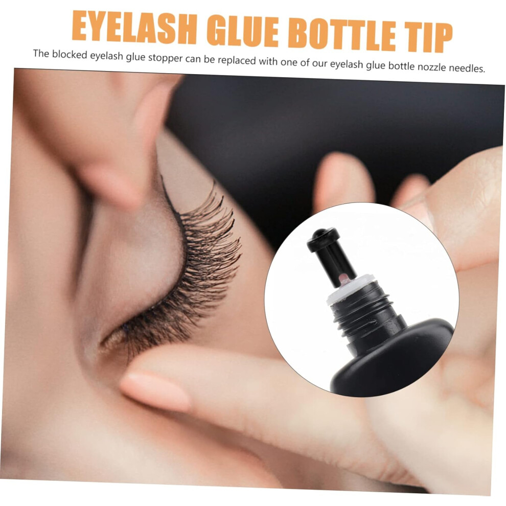 Hkhbjs 300Pcs Eyelash Extensions Tool Glue Bottle Clog Needles Glue Replacement Heads Pin Tip Supplies Container