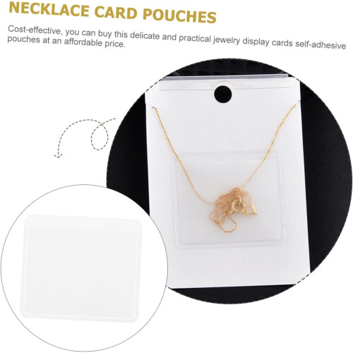 300 bolsitas autoadhesivas para exhibir collares y tarjetas. 1