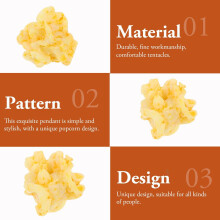 20 gelbe Popcorn-Harz-Anhänger zum Selbermachen von Schmuck, Handyhüllen und Bastelzubehör