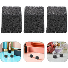 5 diffusori per aromaterapia quadrati in pietra vulcanica nera 3x3x3 cm