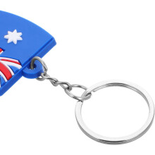 5er-Pack Schlüsselanhänger mit australischer Flagge, Länderflaggen-Anhänger, Auto-Schlüsselanhänger für Rucksack, Tasche, Reisehandtasche