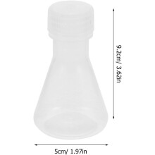 5 ks 50 ml plastových kužeľových baniek s viečkami, sada Erlenmeyerových baniek pre chemické laboratórium