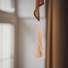 borlas de yute natural para manualidades, material para hacer borlas de arpillera, ideales para cumpleaños, Navidad y bodas.