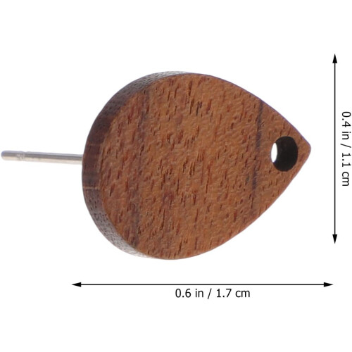 Treøredobber 30 stk. geometrisk vanndråpeform for DIY-smykkelaging egnet 1