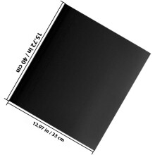 5 stuks antiaanbak bakmatten van glasvezel, herbruikbare ovenbekleding, zwart, buigbaar en handig in gebruik.