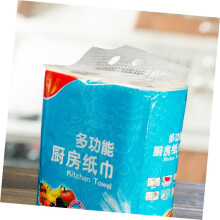 5 rotoli di carta assorbente da cucina, assorbente per acqua e olio, per uso domestico quotidiano, facile da pulire.