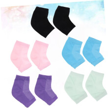 Lot de 5 paires de chaussettes hydratantes en gel pour talons, chaussettes anti-crevaison pour protéger les talons lors d'une utilisation nomade