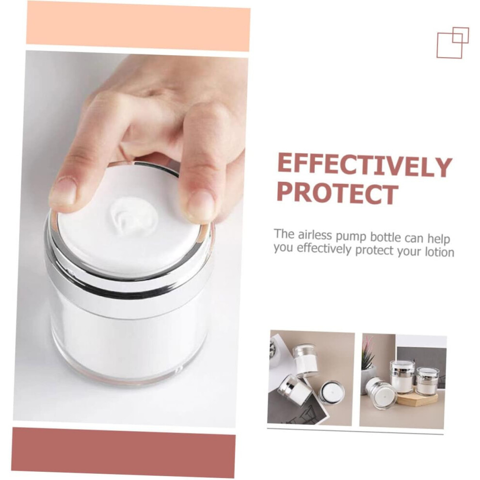 Hkhbjs 5Pcs Vacuum Cream Bottle Airless Press-Type Container Lotion Bottle For Cosmetics Storage For Travel And Daily Use