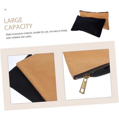Lot de 4 sacs à outils portables avec fermeture éclair, en toile. 2