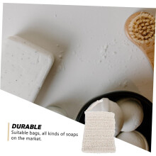 20 Stück Seifenbeutel aus natürlichem Netzgewebe mit Kordelzug, ideal für Reisen und Zuhause, sowie als Peeling-Netz.