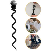 Lot de 4 embouts de tire-bouchon, ouvre-bouteilles, embouts spiralés de rechange en métal, design animal, installation facile