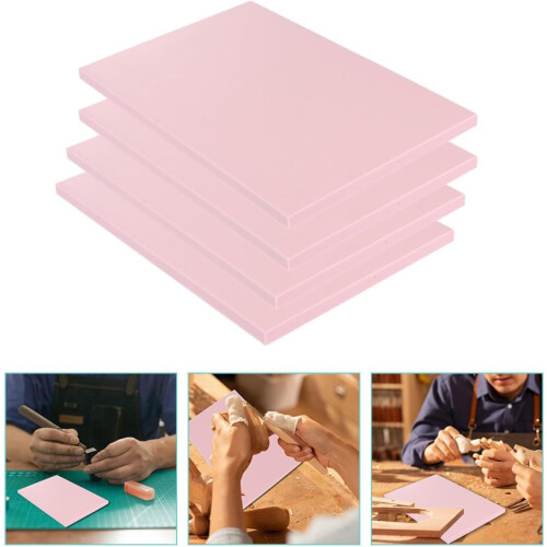 4pcs Professional Rubber Blocks for DIY Crafts Making Flexible Rubber Bricks Crafts Supplies