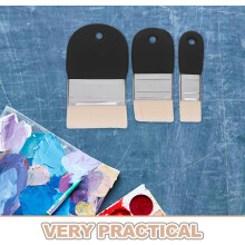 Set di 3 pennelli piatti larghi in nylon – Pennelli grandi, medi e piccoli per acquerello e pittura a olio