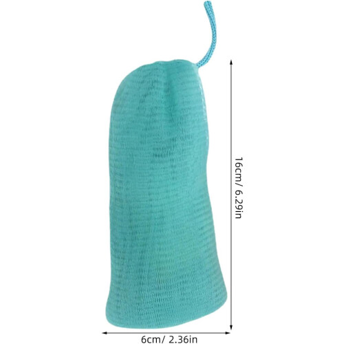 4pcs Exfoliating Mesh Soap Pouch with Drawstring Hanging Pe Material Bar Soap Bag 1