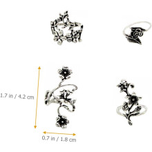 Vintage-Fingerringe mit Blumenmuster, modische Ringverzierung für Damen