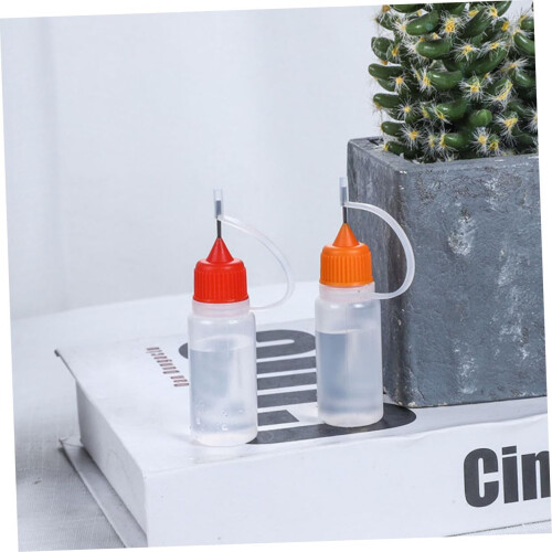 20pcs 30ml Needle Tip Glue Squeeze Bottles with Caps, Semi- Small Plastic Empty Squeeze Bottles 2