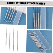 Ensemble de 4 stylos à strass à double embout en acier inoxydable pour nail art