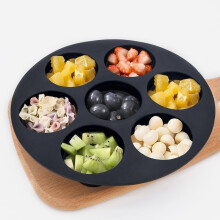 stuks antiaanbak siliconen muffinvormpjes met 7 cupjes, creatief ontwerp, makkelijk te ontvormen, geschikt voor de airfryer.