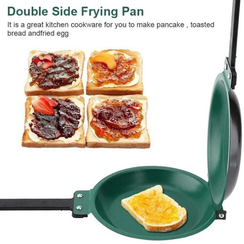 Double-Sided Pancake Pan for Omelet and Steak, Gold Finish 2