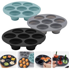 stampini antiaderenti in silicone per muffin, 7 pezzi, design creativo, facili da sformare, adatti alla friggitrice ad aria.