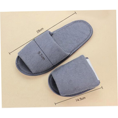 Pantoufles jetables à bout ouvert, pliables et portables, 4 paires 1