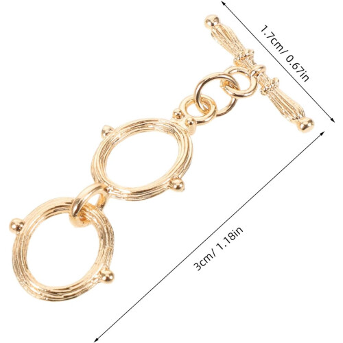 4pcs Necklace Extender Ring Toggle Clasps for DIY Bracelet Making Extension Chain 1
