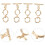 4pcs Necklace Extender Ring Toggle Clasps for DIY Bracelet Making Extension Chain 7
