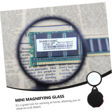 Mini 50 mm sammenleggbar håndholdt forstørrelsesglass med skinnetui, sett med 4 deler – bærbar leseforstørrelsesglass