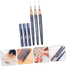 3pcs Nail Art Pen Metal Rod Marble Design Nail Art Drawing Liner Canetas para ferramentas de manicure profissionais Dotting Design