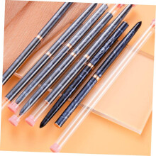 Lot de 3 stylos pour nail art, tige métallique, motif marbre, stylos de dessin pour manucure professionnelle, motif à points
