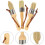 3pcs Beech Wood Handle Bristle Paintbrush Set, Multi-Function Household Art Brushes 5