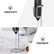 Support vertical pour mousseur à lait, 3 pièces, en acier inoxydable, avec porte-fouet.