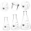3pcs Thickened High Borosilicate Glass Conical Flasks Set 100ml 250ml 500ml 4