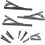 3pcs Black Engraved Copper Tie Clips for Men Secure Necktie Clasp 8