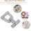 3pcs liga strass D fivela conector fecho para colar e pulseira fazer 8