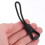 20pcs Black Plastic Zipper Pulls Non-Skid Design Easy to Install Sturdy Zipper Rope Tabs 5