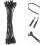 20pcs Zipper Pull Replacement Tabs with TPU Cord Black and White Dotted Rope 5
