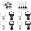 20pcs Zipper Pull Tabs Multi-purpose Zipper Head Repair Pull Tabs para sacos de roupa jaquetas 7