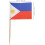 200pcs Philippines National Flag Shaped Cocktail Picks Creative Wood Fruit Picks Practical Decorative 2