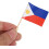 200pcs Philippines National Flag Shaped Cocktail Picks Creative Wood Fruit Picks Practical Decorative 3
