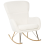 Beliani Rocking Chair ANASET Boucle White 2