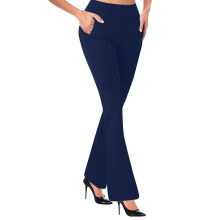 Women's Pants Stretchy Work Pants With Pockets-Navy Blue XXL