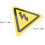 Yellow Triangular Caution Warning Labels Self Adhesive Waterproof Electrical Hazard Stickers 2