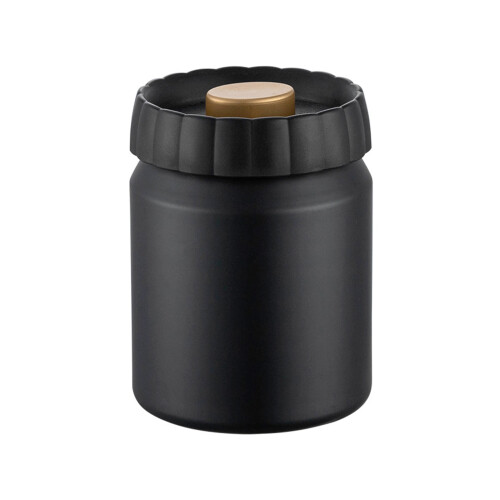 Geräumiger Kaffeebohnenbehälter aus Edelstahl 304,-Schwarz